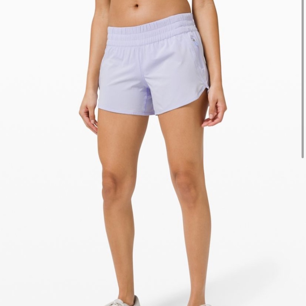 Lululemon Tracker Shorts 4” Light Purple Size 4